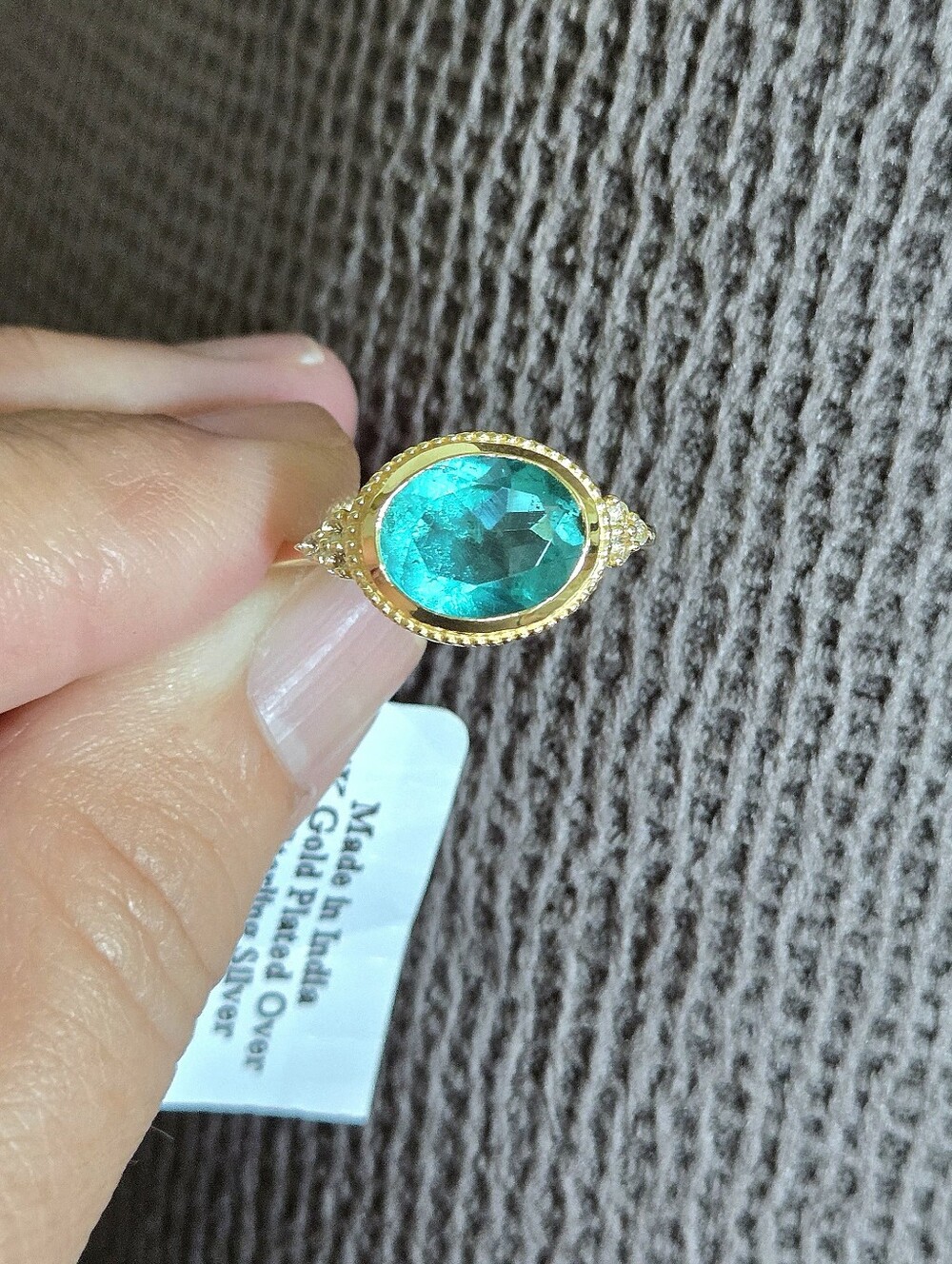 Shivam Green💚 Quartz Ellipse Ring💍 - NWT - Picture 3 of 16